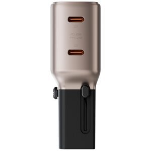 Laidinis įkroviklis Energea TravelGo Adapter 45 2xUSB-C 45W gold-juodos spalvos - Image 7