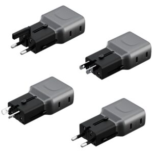 Laidinis įkroviklis Energea TravelGo Adapter 45 2xUSB-C 45W graphite-juodos spalvos - Image 2