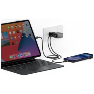 Laidinis įkroviklis Energea TravelGo Adapter 45 2xUSB-C 45W graphite-juodos spalvos - Image 9