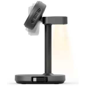 Charging station Energea MagArctic Stand 4in1 Qi2 with cooling and cable graphite - Image 2