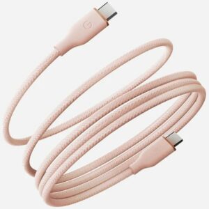 Energea Helix 60 Magnetic USB-C į USB-C Kabelis 480Mbps 60W 1.5m rožinės spalvos