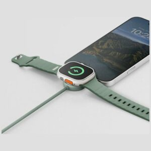 Energea Flow Duo Watch 2-in-1 Cable USB-C to USB-C + Apple Watch Charger 480Mb/s 60W 1.5m orange - Image 2