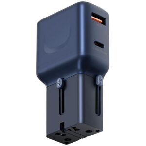 Laidinis įkroviklis Energea TravelGo Adapter 35 USB-A/USB-C 35W blue - Image 1