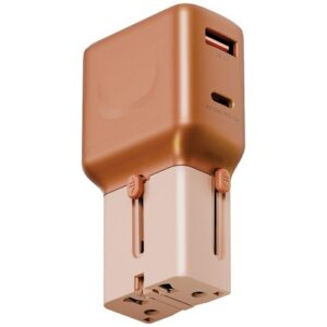 Laidinis įkroviklis Energea TravelGo Adapter 35 USB-A/USB-C 35W orange - Image 1