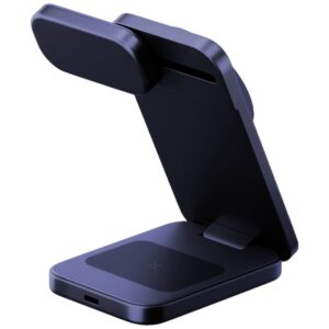 Belaidis įkroviklis Energea MagTrio 2 3-in-1 Qi2 25W foldable mėlynos spalvos - Image 3