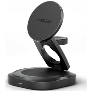 Belaidis įkroviklis Energea Alumag GYRO 360 Rotating Qi2.2 25W Foldable gunmetal