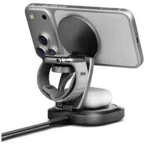 Belaidis įkroviklis Energea Alumag GYRO 360 Rotating Qi2.2 25W Foldable gunmetal - Image 5