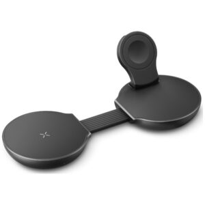 Belaidis įkroviklis Energea Alumag Trio 2 Aluminium foldable 3-in-1 Qi2.2 25W gunmetal - Image 2