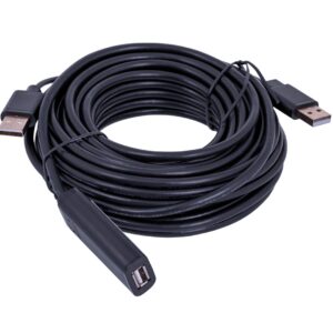 UNITEK Y-278 USB kabelis USB 2.0 10 m 2 x USB A USB A Juoda - Image 3