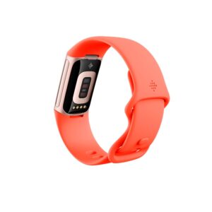 Fitbit Charge 6 AMOLED Fizinio aktyvumo stebėjimo apyrankė Koralų, Auksas - Image 3