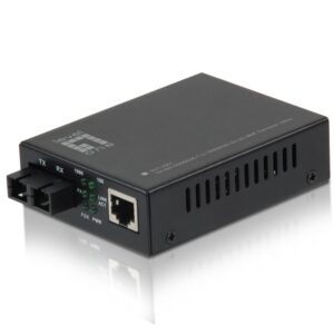 LevelOne GVT-2001 tinklo medijos keitiklis 1000 Mbit/ai 850 nm Keli režimai Juoda - Image 1