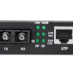 Digitus DN-82121-1 tinklo medijos keitiklis 1000 Mbit/ai 1310 nm Vienas režimas Juoda - Image 3