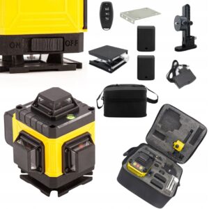 Extralink Rinkinys POZIOMICA LASEROWA KRZYOWA PASZCZYZNOWA LASER 4D ZE STATYWEM Sukimosi gulsčiukas 16 m - Image 2