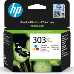HP Originali didelės išeigos trijų spalvų rašalo kasetė 303XL