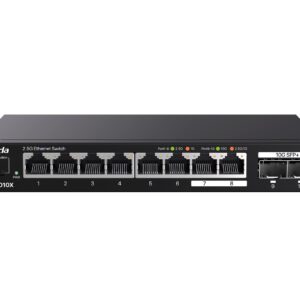 Tenda TEM2010X tinklo komutatorius 2.5G Ethernet (100/1000/2500) Desktopas Juoda
