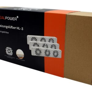 RealPower HL-3 Vidaus Balta Elektrinis šildytuvas-ventiliatorius - Image 2