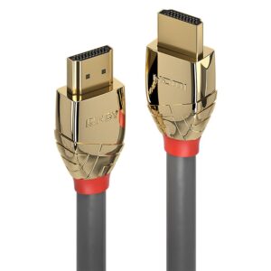 Lindy 37865 HDMI kabelis 7,5 m HDMI A tipo (standartinis) Auksas, Pilka