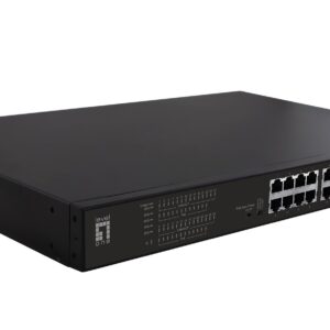 LevelOne FGP-2831 tinklo komutatorius Ne-valdomas Fast Ethernet (10/100) Maitinimas per Eternetą (PoE) 1U Juoda - Image 1