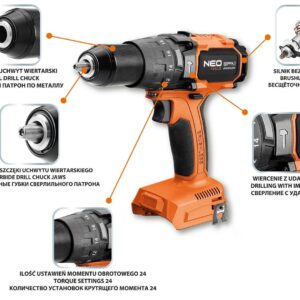 NEO tools 04-616 akumuliatorinio gręžtuvo priedas 1 vnt