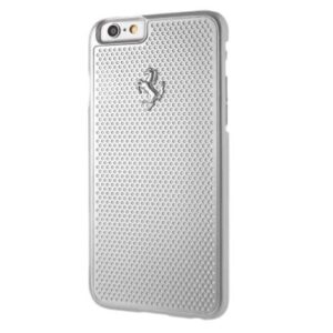 Ferrari kietas dėklas FEPEHCP6SI Apple iPhone 6/6S perforated aluminum silver