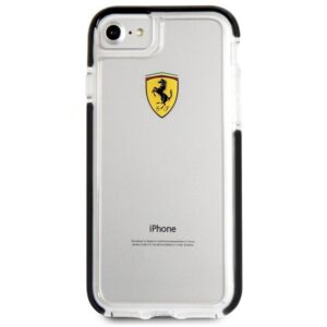 Ferrari kietas dėklas FEGLHCP7BK Apple iPhone 7/8/SE 2020 / SE 2022 Shockproof skaidrus juodos spalvos - Image 3
