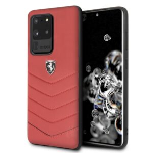 Ferrari kietas dėklas FEHQUHCS69RE S20 Ultra G988 red Heritage