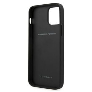 Ferrari FEHQUHCP12LBK Apple iPhone 12 Pro Max 6,7" juodos spalvos kietas dėklas Off Track Quilted - Image 5