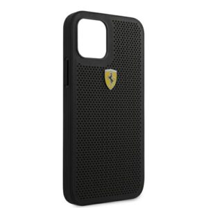 Ferrari FESPEHCP12MBK Apple iPhone 12/12 Pro 6,1" juodos spalvos kietas dėklas On Track Perforated - Image 10