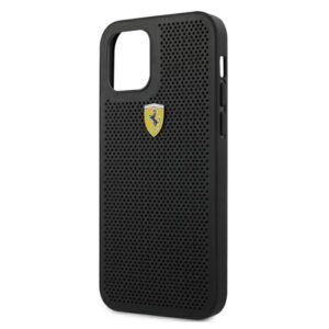 Ferrari FESPEHCP12MBK Apple iPhone 12/12 Pro 6,1" juodos spalvos kietas dėklas On Track Perforated - Image 8