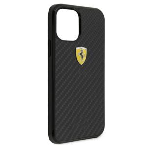 Ferrari FERCAHCP12SBK Apple iPhone 12 mini 5,4" juodos spalvos kietas dėklas On Track Real Carbon - Image 7