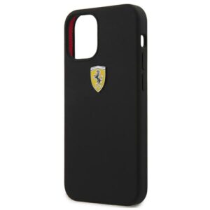 Ferrari FESSIHCP12SBK Apple iPhone 12 mini 5,4" juodos spalvos kietas dėklas On Track Silicone - Image 6