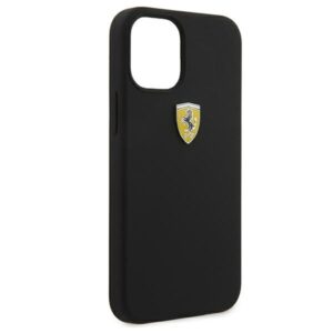 Ferrari FESSIHCP12SBK Apple iPhone 12 mini 5,4" juodos spalvos kietas dėklas On Track Silicone - Image 8