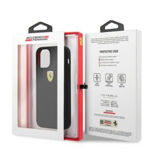 Ferrari FESSIHCP12SBK Apple iPhone 12 mini 5,4" juodos spalvos kietas dėklas On Track Silicone - Image 9