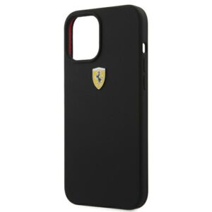 Ferrari FESSIHCP12LBK Apple iPhone 12 Pro Max 6,7" juodos spalvos kietas dėklas On Track Silicone - Image 6