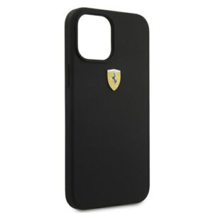 Ferrari FESSIHCP12LBK Apple iPhone 12 Pro Max 6,7" juodos spalvos kietas dėklas On Track Silicone - Image 8
