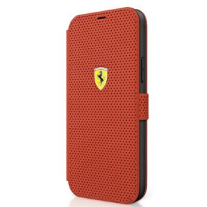 Ferrari FESPEFLBKP12SRE Apple iPhone 12 mini 5,4" raudonos spalvos book On Track Perforated - Image 2