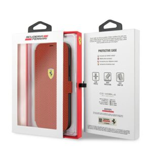 Ferrari FESPEFLBKP12SRE Apple iPhone 12 mini 5,4" raudonos spalvos book On Track Perforated - Image 5