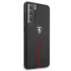 Ferrari FEOSIHCS21SBK S21 G991 juodos spalvos kietas dėklas Off Track Leather Nylon Stripe - Image 4