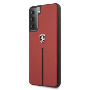 Ferrari FEOSIHCS21MRE S21+ G996 red kietas dėklas Off Track Leather Nylon Stripe - Image 2