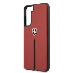 Ferrari FEOSIHCS21MRE S21+ G996 red kietas dėklas Off Track Leather Nylon Stripe - Image 6