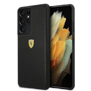 Ferrari FESPEHCS21LBK S21 Ultra G996 juodos spalvos kietas dėklas On Track Perforated
