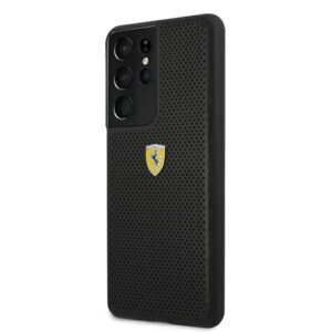 Ferrari FESPEHCS21LBK S21 Ultra G996 juodos spalvos kietas dėklas On Track Perforated - Image 2
