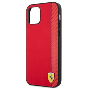 Ferrari FESAXHCP12LRE Apple iPhone 12 Pro Max 6,7" red kietas dėklas On Track Carbon Stripe - Image 6