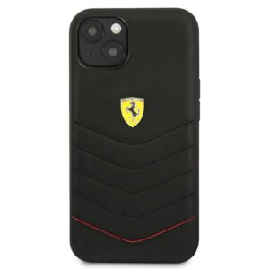 Ferrari FEHCP13SRQUK Apple iPhone 13 mini 5,4" juodos spalvos kietas dėklas Off Track Quilted - Image 3