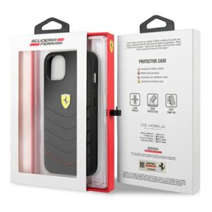 Ferrari FEHCP13SRQUK Apple iPhone 13 mini 5,4" juodos spalvos kietas dėklas Off Track Quilted - Image 8