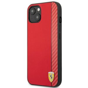 Ferrari FESAXHCP13SRE Apple iPhone 13 mini 5,4" red kietas dėklas On Track Carbon Stripe - Image 2