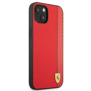 Ferrari FESAXHCP13SRE Apple iPhone 13 mini 5,4" red kietas dėklas On Track Carbon Stripe - Image 4