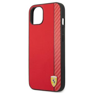 Ferrari FESAXHCP13SRE Apple iPhone 13 mini 5,4" red kietas dėklas On Track Carbon Stripe - Image 6