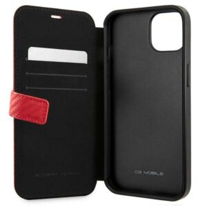 Ferrari FESAXFLBKP13SRE Apple iPhone 13 mini 5,4" raudonos spalvos book On Track Carbon Stripe - Image 5