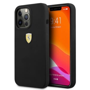 Ferrari FESSIHCP13XBK Apple iPhone 13 Pro Max 6,7" juodos spalvos kietas dėklas Silicone